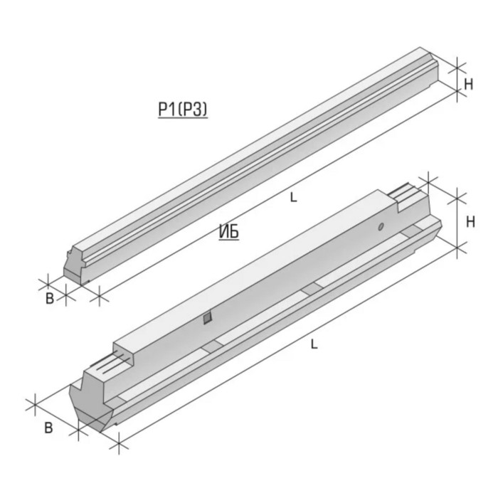 Ригель железобетонный Р5-5-2С