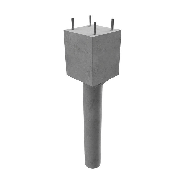 Фундамент серии 3.407.9-146 под стойки контактной сети ФСА-4-4